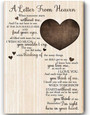 Touching 'A Letter From Heaven' Canvas: Memorial Wall Art For Grandma's Loss - Personalized Sympathy Gift