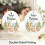 Personalized Baby's First Christmas Ornament 2025 For Living Room
