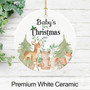 Personalized Baby's First Christmas Ornament 2025 For Living Room