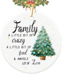 Ceramic Family Ornament For Living Room 2025 Christmas - Keepsake For Mom, Dad, Kids, And Grandparents