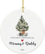 Personalized 2025 Ceramic Ornament For New Moms And Dads - Thoughtful Living Room Decor