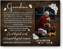 Touching Grandma Loss Wall Art - Personalized Canvas For Family Remembrance, Grandma Keepsake For Living Room Decor