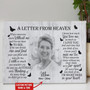 Touching Grandma Loss Wall Art Memorial Canvas For Sympathy, Personalized In Memory Of Father Or Mother In Heaven