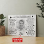 Touching Grandma Loss Wall Art Memorial Canvas For Sympathy, Personalized In Memory Of Father Or Mother In Heaven