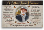 Personalized Jesus Memorial Canvas - Grandma Loss Wall Art, Sympathy Gifts With A Letter From Heaven