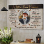 Personalized Jesus Memorial Canvas - Grandma Loss Wall Art, Sympathy Gifts With A Letter From Heaven