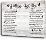 Thoughtful Remembrance Canvas For Grandma Loss - 'I Never Left You' Sympathy Gift, Ideal For Living Room Tribute