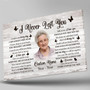 Grandma remembrance canvas wall decor, 'I Never Left You' sympathy poem, bereavement gift for a living room memorial