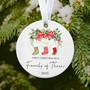 Personalized Living Room Ornament 2025 For New Parents Christmas DéCor Family Of Three Ceramic Keepsake