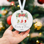 Personalized Living Room Ornament 2025 For New Parents Christmas DéCor Family Of Three Ceramic Keepsake