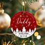 Personalized New Dad Ornament 2025 - Thoughtful Living Room Gift For First Christmas