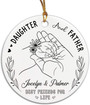 Heartfelt Daughter & Father Day Ornament - 2025 Christmas Keepsake With Custom Names For Living Room