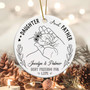 Heartfelt Daughter & Father Day Ornament - 2025 Christmas Keepsake With Custom Names For Living Room