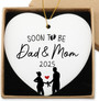 Soon-To-Be Dad And Mom 2025 Hanging Ornament – Living Room Decor For First Time Parents, Christmas Tree Heart Keepsake