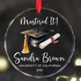 Custom Graduation Wall Art And Decor With Crystal Ornament - Class Of 2025 Keepsake For Her Or Him