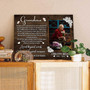 Grandma sympathy memorial canvas wall art, custom text with names and dates, thoughtful bereavement gift for family