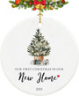 Celebrate Your First Christmas In Your New Home With a Personalized 2025 Living Room Ornament Gift