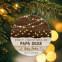 Heartfelt Personalized Papa Bear Ornament For New Dads - Living Room Christmas Keepsake With Custom Name & Date
