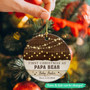 Heartfelt Personalized Papa Bear Ornament For New Dads - Living Room Christmas Keepsake With Custom Name & Date