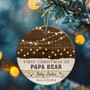 Heartfelt Personalized Papa Bear Ornament For New Dads - Living Room Christmas Keepsake With Custom Name & Date