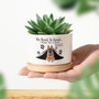 Custom Dog Photo Planter Pot - Sympathy Tribute Gift For Dog Moms And Dads - Office Or Garden Memorial Decor