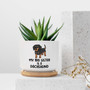 Thoughtful Personalized Pet Memorial Dachshund Ceramic Planter For Indoor Plants – Ideal For Animal Lovers