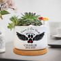 Personalized Pet Memorial Plant Pot - Dog Sympathy Gift - Mom Grandma's Garden, Forever Loved Sympathy Gift for Pet Owners
