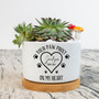 Heartfelt Personalized Pet Memorial Plant Pot For Dog Sympathy - Custom Condolences Gift With Bamboo Tray