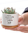 Custom Pet Memorial Plant Pot With Name & Date - Indoor Succulent Flower Pot With Bamboo Tray - Sympathy Gift For Dog & Cat Lovers