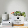 Heartfelt Personalized Pet Memorial Plant Pot With Bamboo Tray - Sympathy Gift For Dog Loss