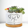 Thoughtful Personalized Pet Memorial Plant Pot With Bamboo Tray For Home And Garden