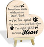 Touching Dog Memory Wooden Heart For Pet Loss - Desk DéCor Plaque