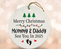 Personalized Pregnancy Announcement Ornament - Merry Christmas Gift For Mommy And Daddy To Be - Living Room Holiday DéCor 2025