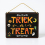 Trick Or Treat Wooden Door Sign For Spooky Halloween DéCor - Hanging Decoration For Home Entryway