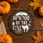 Beware Of The Cat Halloween Wood Hanging Sign For Spooky Home DéCor