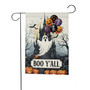 Spooky Boo Y'All Ghost Garden Flag - Halloween Outdoor Decor For Fall Porch - Trick Or Treat Yard Sign