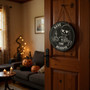 Humorous Skeleton Wood Sign - Gothic Halloween Wall Art For Front Door, Home & Office Decoration