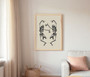 Trendy Skeleton Wall Art Canvas - Minimalist Boho Halloween Decor For Living Room