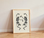 Trendy Skeleton Wall Art Canvas - Minimalist Boho Halloween Decor For Living Room