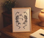 Trendy Skeleton Wall Art Canvas - Minimalist Boho Halloween Decor For Living Room