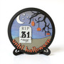 Personalized Halloween Mini Round Wood Sign Countdown For Spooky October 31 Decor