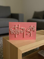 Handmade Wood Sign For October 31 Halloween - Pastel Spooky Pink Accent For Tiered Tray Decor