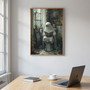 Retro Ghost Halloween Canvas Spooky Dark Academia Wall Art For Bedroom Or Dorm