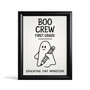 Halloween Boo Crew ghost school canvas print wall art for first grade classroom, playful ghost characters, teacher gift