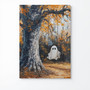 Personalized Vintage Ghost Halloween Canvas - Cute & Gothic Art For Spooky Home DéCor