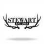 Personalized Antlers Metal Monogram Sign for Home Decor
