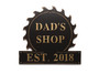Dad workshop garage metal sign, personalized with name and year, black steel, horizontal, wrench motif, Father's Day gift Dad workshop garage metal sign, personalized with name and year, black steel, horizontal, wrench motif, Father's Day gift