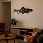 Trout Fish Design Metal Wall Art for Home Décor