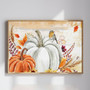 Elegant Autumn Decor Canvas - Maple & Pumpkin Art for Home Walls