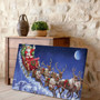 Enchanting Santa & Reindeer Sleigh Canvas Art for Xmas Decor